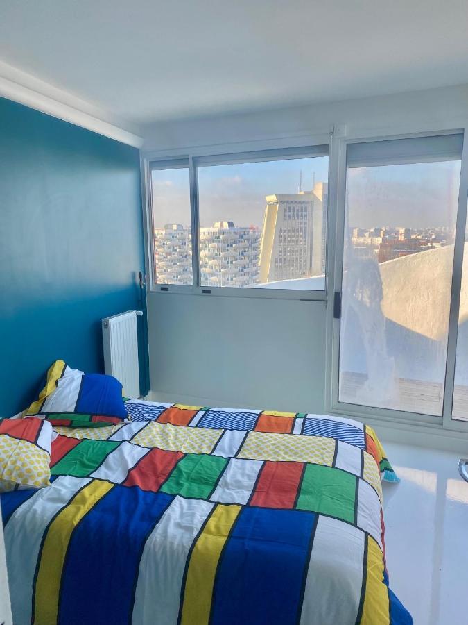 14Eme Et Der Etage "Arty" Avec 2 Chambres Et Vue Panoramique ! Créteil Dış mekan fotoğraf